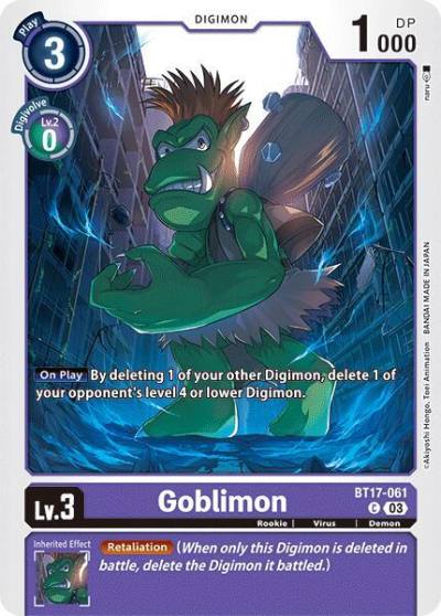 Goblimon BT17-061 C Secret Crisis Digimon card