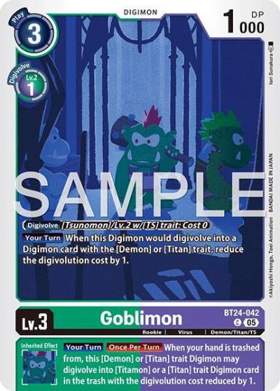 Goblimon BT24-042 C Time Stranger Digimon card