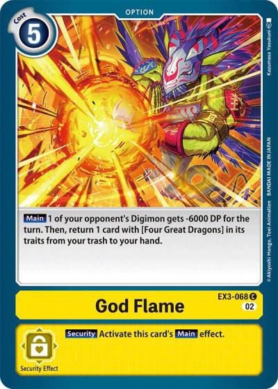 God Flame EX3-068 C Draconic Roar Digimon card