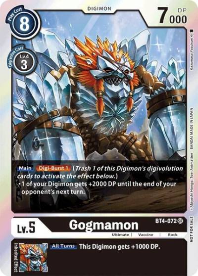 Gogmamon Event Pack 2 BT4-072 SR Great Legend Digimon card