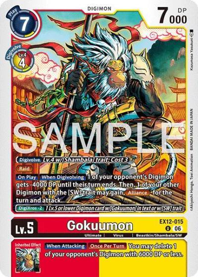 Gokuumon EX12-015 U Digital World Shambala Digimon card