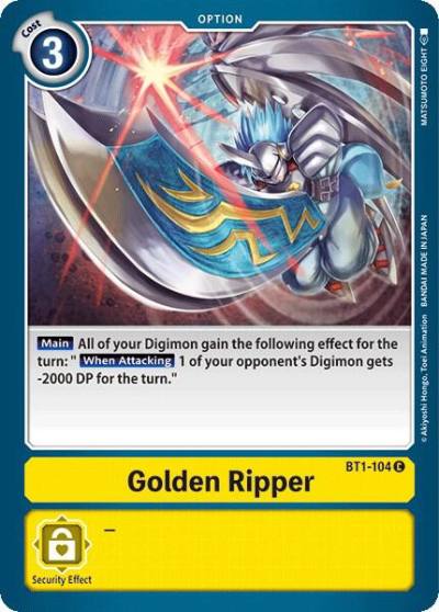 Golden Ripper BT1-104 C Release Special Booster 1.0 Digimon card