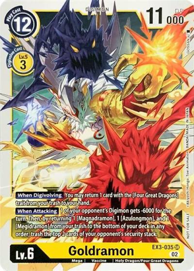 Goldramon EX3-035 SR Revision Pack Cards Digimon card