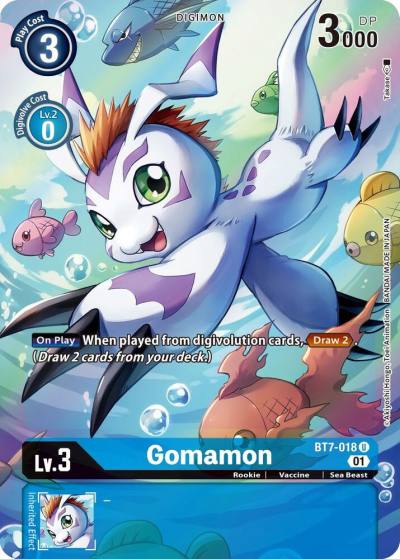 Gomamon Alternate Art BT7-018 U Next Adventure Digimon card
