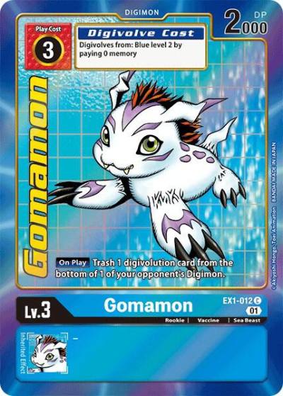 Gomamon Alternate Art EX1-012 C Classic Collection Digimon card