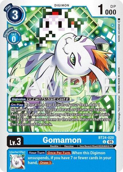 Gomamon BT24-020 U Time Stranger Digimon card