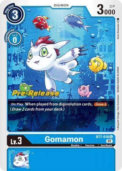 Gomamon BT7-018 U Next Adventure Pre-Release Cards Digimon card
