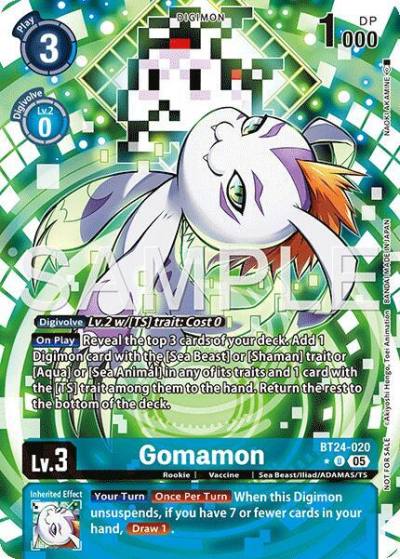 Gomamon Box Topper BT24-020 U Time Stranger Digimon card