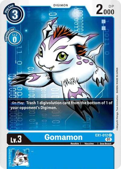 Gomamon EX1-012 C Classic Collection Digimon card