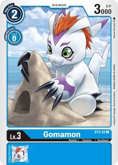 Gomamon ST2-02 C Starter Deck 02: Cocytus Blue Digimon card
