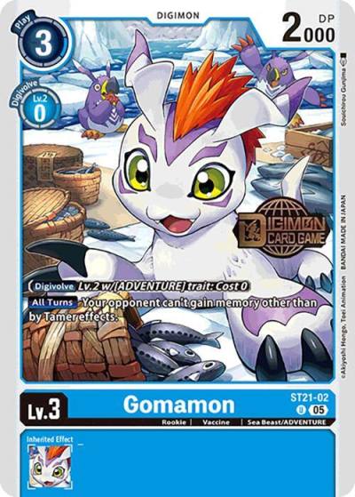 Gomamon ST21-02 U Starter Deck 21: Hero of Hope Release Event Cards Digimon card