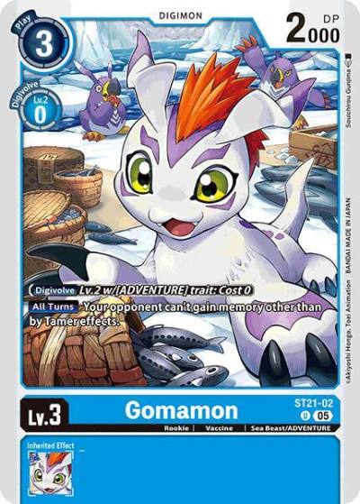 Gomamon ST21-02 U Starter Deck 21: Hero of Hope Digimon card