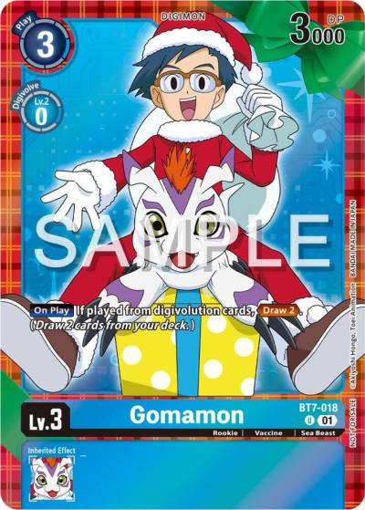 Gomamon Winter Holiday Event 2024 BT7-018 U Next Adventure Digimon card