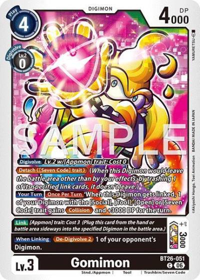 Gomimon BT26-051 C Timeless Bonds Digimon card