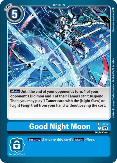 Good Night Moon EX5-067 C Animal Colosseum Digimon card