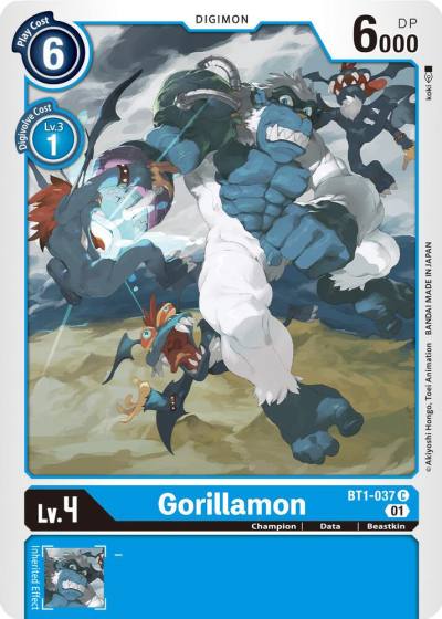 Gorillamon Alternate Art BT1-037 C Starter Deck 08: Ulforce Veedramon Digimon card