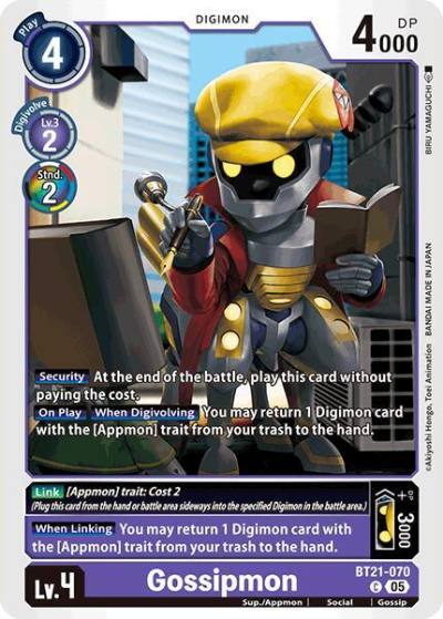 Gossipmon BT21-070 C World Convergence Digimon card