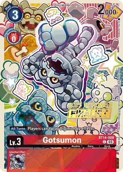 Gotsumon 2025 Regionals Finalist BT14-009 C Blast Ace Digimon card