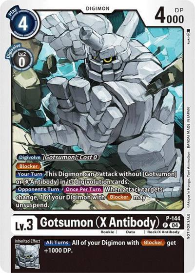 Gotsumon X Antibody Store Tournament 2024 Jul Sep Participation Pack P-144 P Digimon Promotion Cards Digimon card