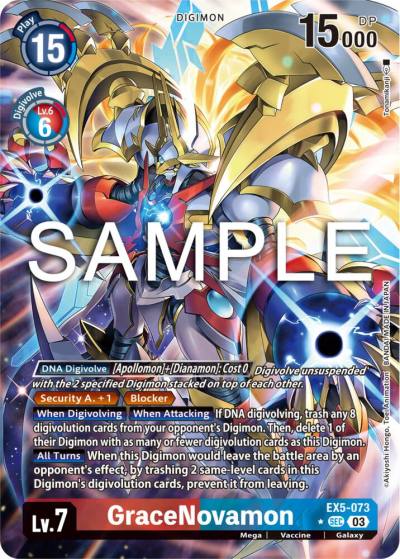 GraceNovamon Alternate Art EX5-073 SEC Animal Colosseum Digimon card