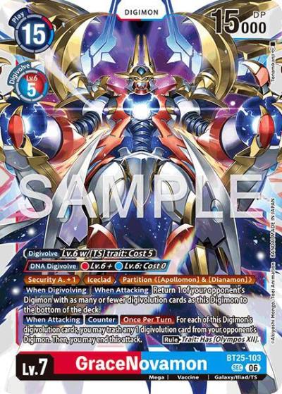GraceNovamon BT25-103 SEC Dual Revolution Digimon card