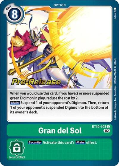 Gran del Sol BT10-103 U Xros Encounter Pre-Release Cards Digimon card