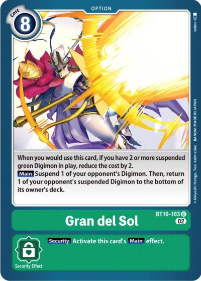 Gran del Sol BT10-103 U Xros Encounter Digimon card