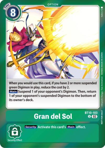 Gran del Sol Event Pack 5 BT10-103 U Xros Encounter Digimon card