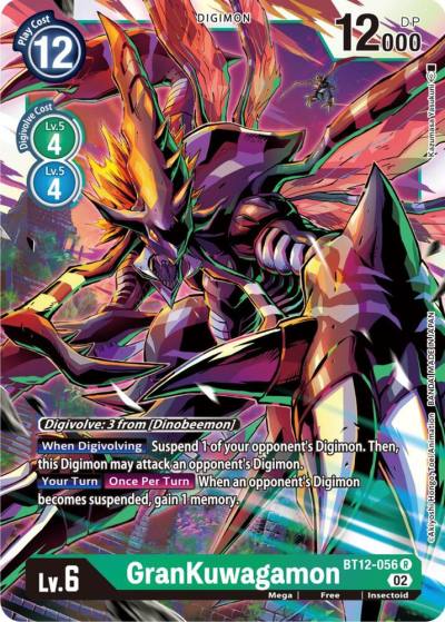 GranKuwagamon BT12-056 R Across Time Digimon card