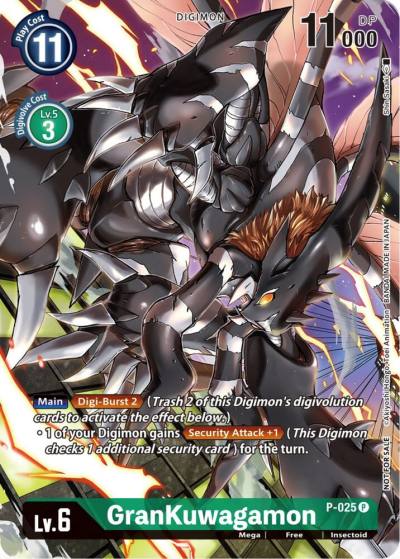 GranKuwagamon Winner Pack Across Time P-025 P Digimon Promotion Cards Digimon card
