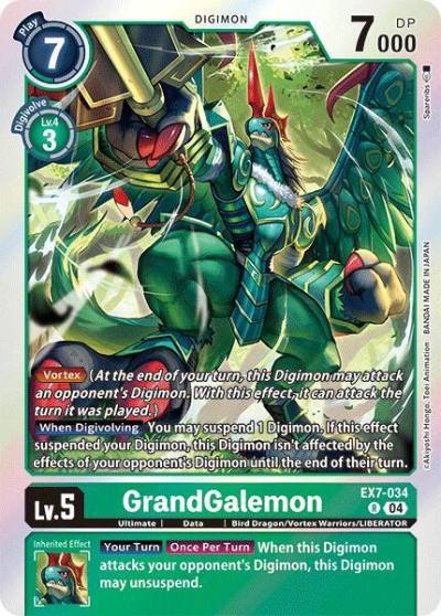 GrandGalemon EX7-034 R Digimon LIBERATOR Digimon card