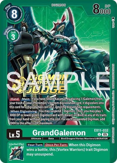 GrandGalemon (Judge Pack 9) EX11-032 U Dawn of Liberator Digimon card