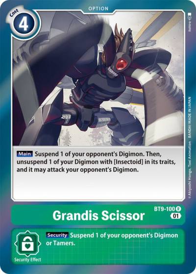 Grandis Scissor BT9-100 R X Record Digimon card