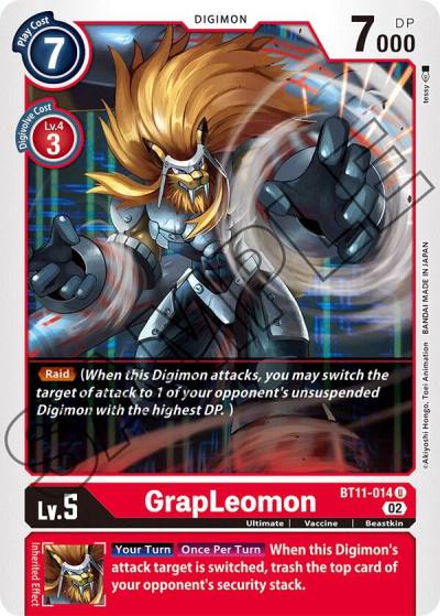 GrapLeomon BT11-014 U Dimensional Phase Digimon card