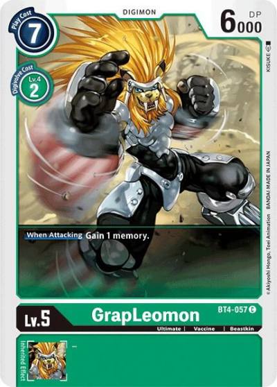 GrapLeomon BT4-057 C Great Legend Digimon card