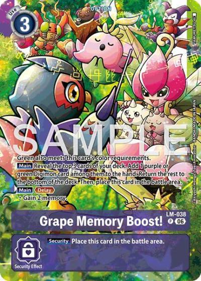 Grape Memory Boost! Alternate Art LM-038 P Starter Deck 23: Beatbreak Digimon card