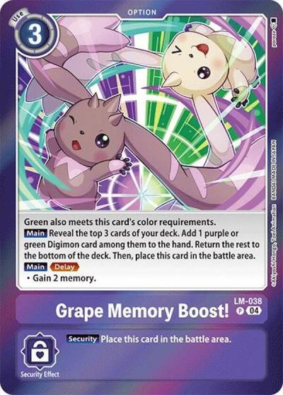 Grape Memory Boost LM-038 P Special Limited Set Digimon card