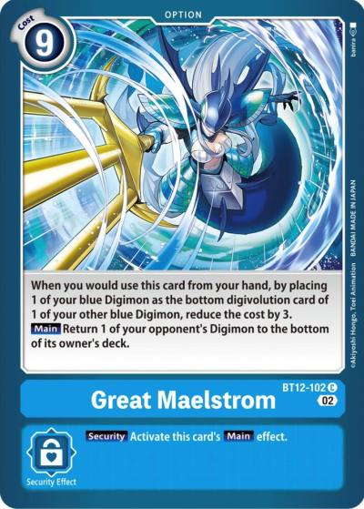 Great Maelstrom BT12-102 C Across Time Digimon card