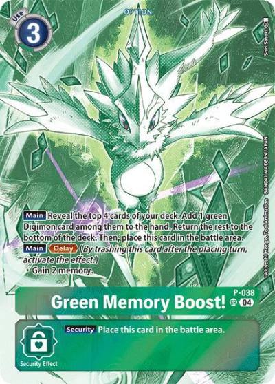 Green Memory Boost Starter Deck 18 Exclusive P-038 SR Digimon Promotion Cards Digimon card