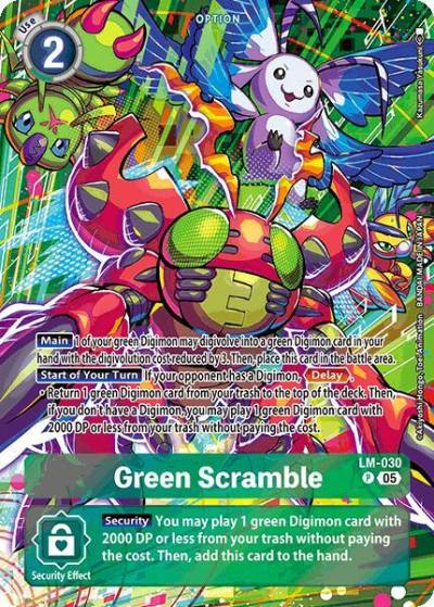 Green Scramble Alternate Art LM-030 P Starter Deck 20: Protector of Light Digimon card