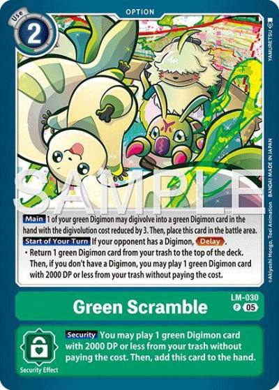 Green Scramble Reprint LM-030 P Advanced Booster Digimon Generation Digimon card