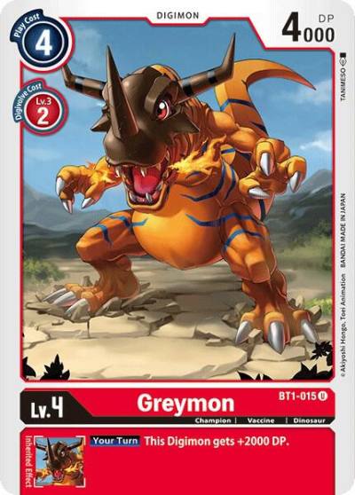 Greymon BT1-015 U Release Special Booster 1.0 Digimon card