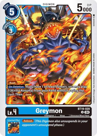 Greymon BT19-020 U Release Special Booster 2.5 Digimon card