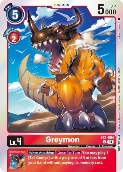 Greymon Blast Ace Double Pack Set EX1-004 U Classic Collection Digimon card