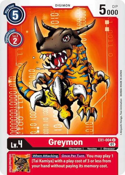 Greymon EX1-004 U Classic Collection Digimon card