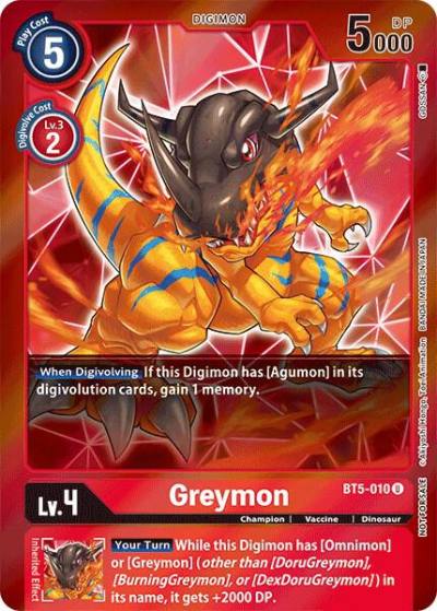 Greymon Event Pack 2 BT5-010 U Battle of Omni Digimon card