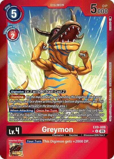 Greymon Limited Foil EX9-009 U Versus Monsters Digimon card