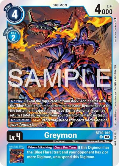 Greymon Official Tournament Vol13 Winner Pack BT10-019 R Xros Encounter Digimon card