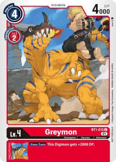 Greymon Tamer Party Vol 3 Promo BT1-015 U Release Special Booster 1.0 Digimon card