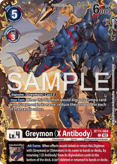 Greymon X Antibody Alternate Art BT11-064 C Dual Revolution Digimon card